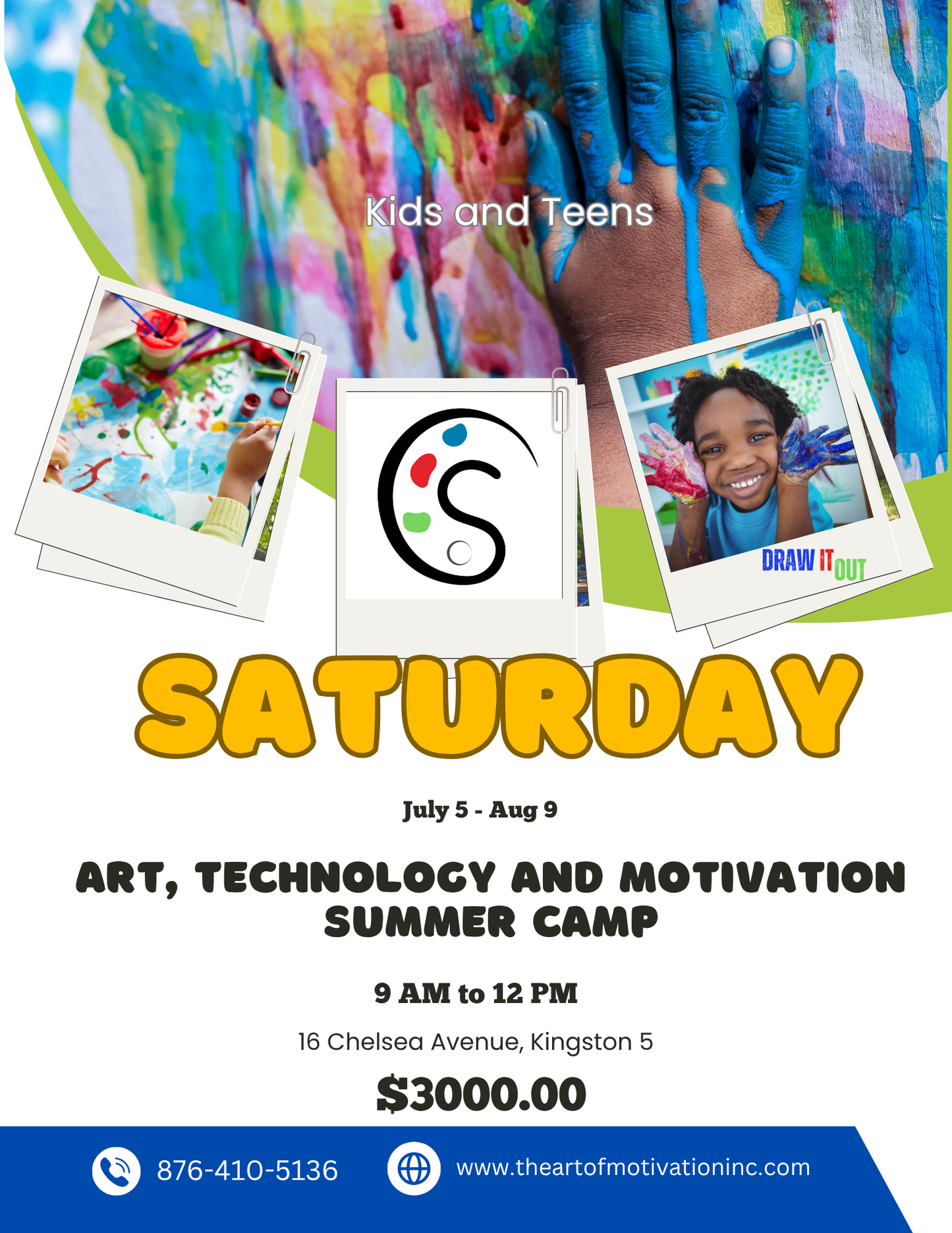 Saturday Art, Technology and Motivation Summer Camp 4-18