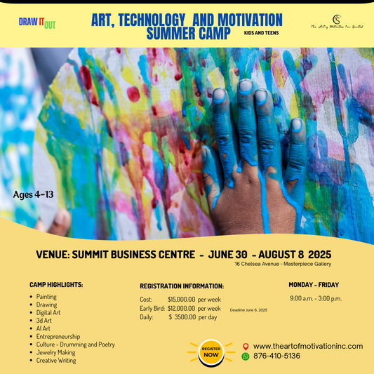 Draw it Out - Art, Technology  and Motivation  Summer Camp 4-18